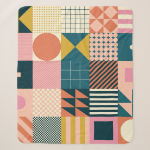Modernes geometrisch abstraktes Musterdesign mit S Sherpadecke