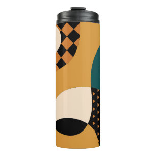 Modernes geometrisch abstraktes Patchwork-Muster, Thermosbecher