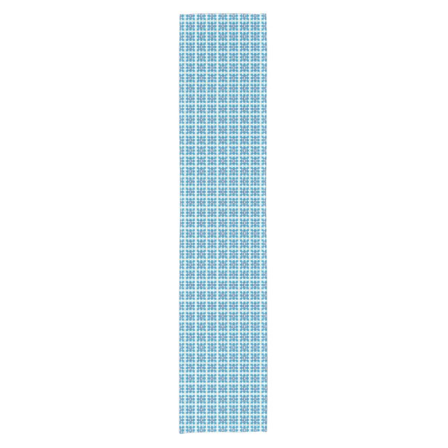Modernes geometrisch blaues Seekartenmuster Kurzer Tischläufer (Vorderseite)