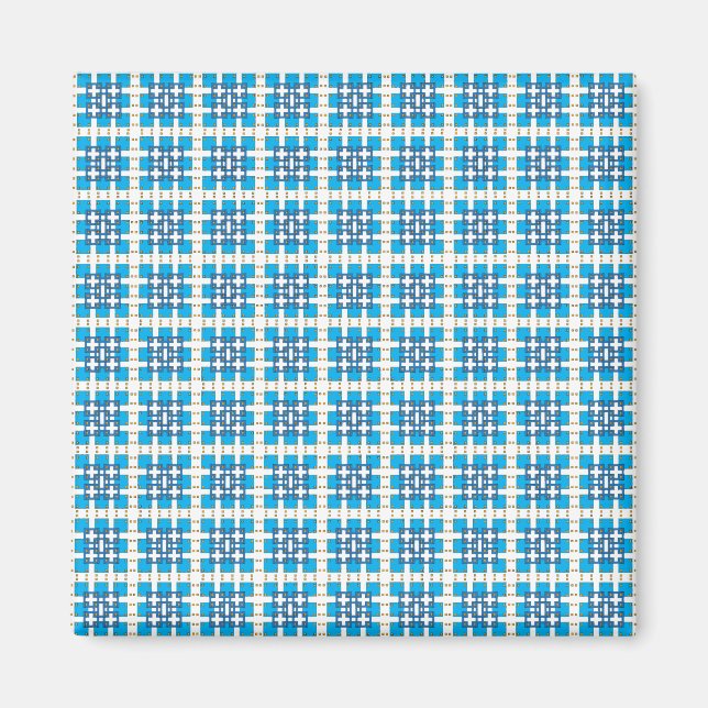 Modernes geometrisch blaues Seekartenmuster Magnet (Vorne)