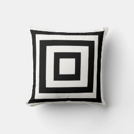 Modernes, geometrisch geformtes Kissen in Schwarz/