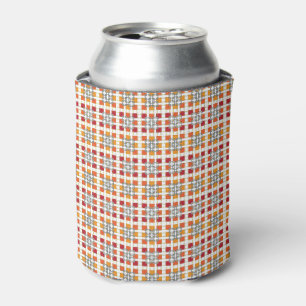 Modernes geometrisch rotes Muster der orangefarben Dosenkühler
