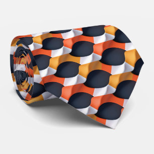 Modernes geometrisches 3D-Wellenmuster in fettfarb Krawatte
