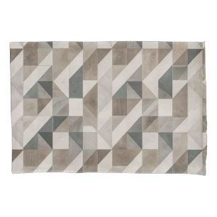 Modernes geometrisches Abstrakt - neutrales Beige Kissenbezug