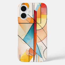 Modernes geometrisches Abstraktes Dreieck-Design iPhone 16 Hülle