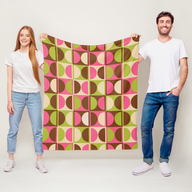 Modernes geometrisches Abstraktes Muster des Mitte Fleecedecke (Beispiel)