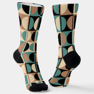 Modernes geometrisches Abstraktes Muster des Mitte Socken