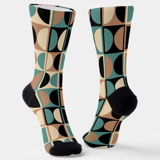Modernes geometrisches Abstraktes Muster des Mitte Socken (Gewinkelt)
