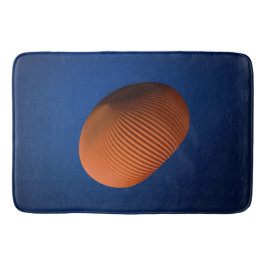 Modernes geometrisches Bath mat Bold Orange & Blue Badematte
