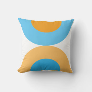 Modernes geometrisches Blau- und Gelbwurfkissen Kissen