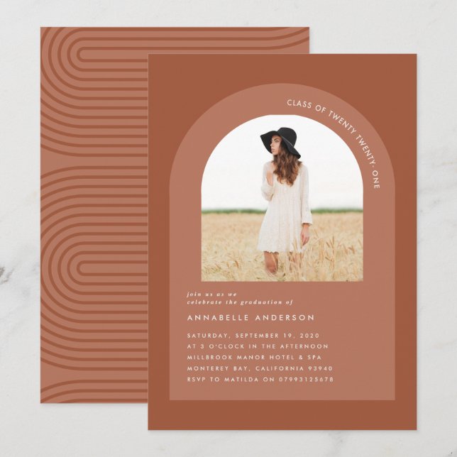 Modernes geometrisches bohemisches Foto mit minima (Vorne/Hinten)