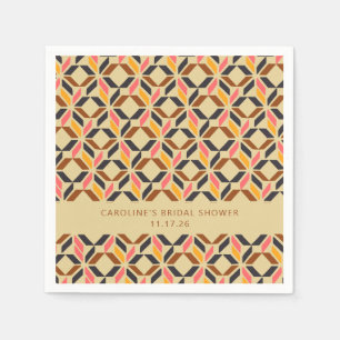 Modernes geometrisches Brautparty Serviette