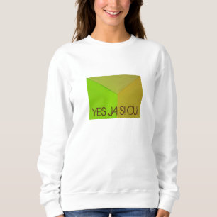 Modernes geometrisches Configurative Foto mit Sweatshirt