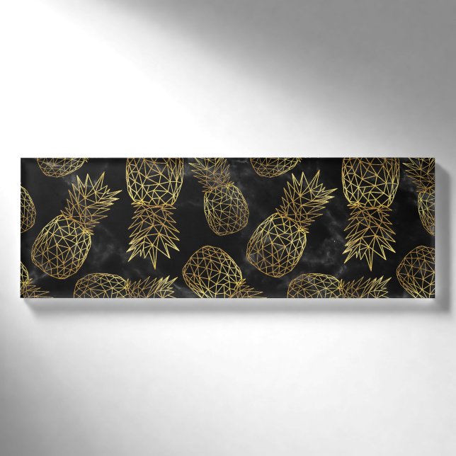 Modernes geometrisches Design Namenschild (Vorderseite)