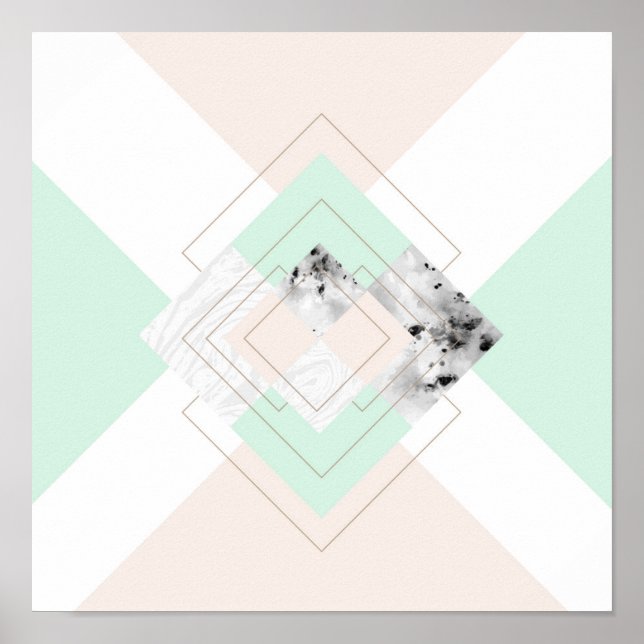 Modernes geometrisches Design Poster (Vorne)
