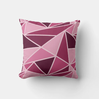 Modernes geometrisches dunkles Rosa, hellrosa Kissen