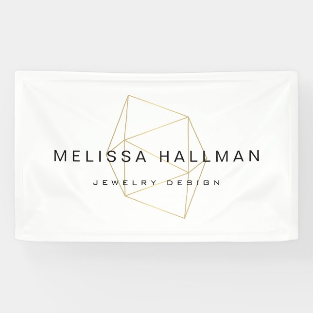 Modernes geometrisches Edelstein Banner (Horizontal)