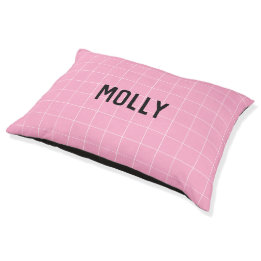 Modernes geometrisches, einfaches, helles Rosa ind Haustierbett