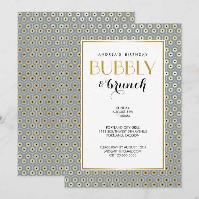 Modernes geometrisches einladung (Vorne/Hinten)