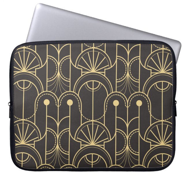 Modernes geometrisches Fliesenmuster Laptopschutzhülle (Vorderseite)