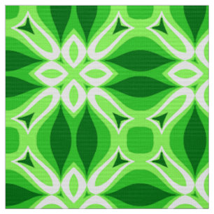 Modernes geometrisches Fliesenmuster Smaragdgrün Stoff