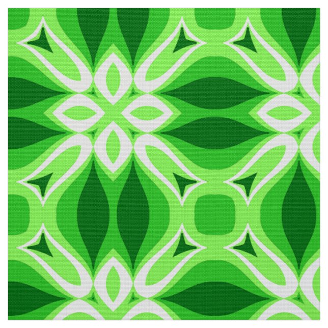 Modernes geometrisches Fliesenmuster Smaragdgrün Stoff (Muster)