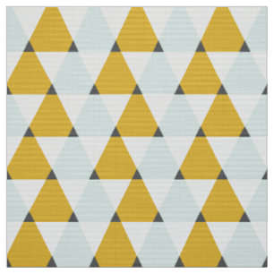 Modernes geometrisches, gelbes Dreiecksmuster Stoff