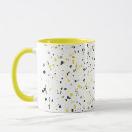 Modernes geometrisches, gelbes Terrazzo-Muster Tasse