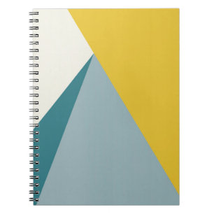 Modernes geometrisches, gelbes und blaues Design Notizblock