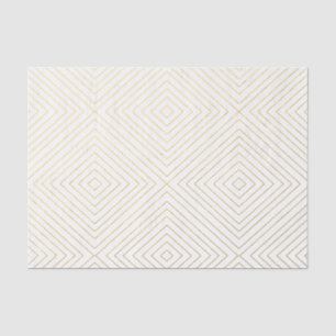 Modernes geometrisches Gold quadriert Muster auf Seidenpapier