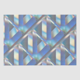 Modernes geometrisches Holografisches Pastel-Rainb Seidenpapier