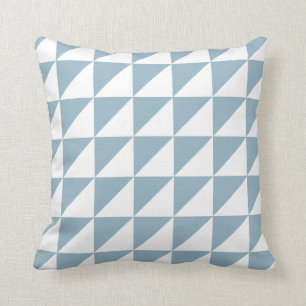 Modernes geometrisches Kissen in Aquamarine Blue