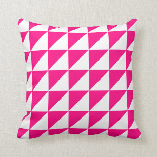 Modernes geometrisches Kissen in heiß rosa