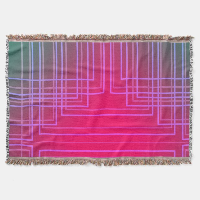 Modernes geometrisches Laufband Decke (Vorderseite)