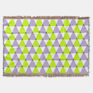 Modernes geometrisches lila grünes Dreieck-Muster Decke