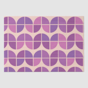 Modernes geometrisches Lila Muster des Mittelzentr Seidenpapier