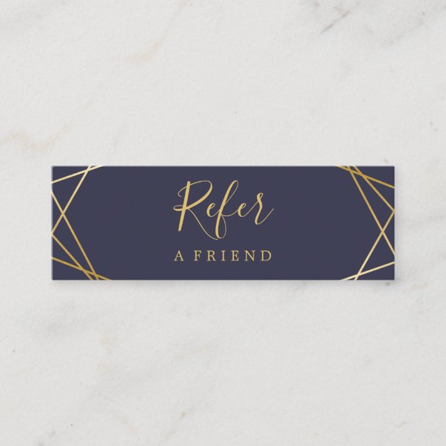 Modernes geometrisches mini visitenkarte (Vorderseite)