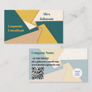 Modernes geometrisches Minimalistisches Gold und A Visitenkarte