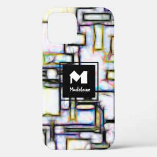 Modernes geometrisches Monogramm für Wasserfarben Case-Mate iPhone Hülle