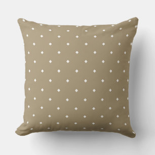Modernes, geometrisches Muster auf Beige Kissen