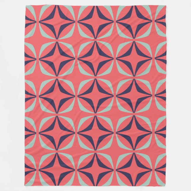 Modernes geometrisches Muster aus dem Mittelalter  Fleecedecke (Vorderseite)