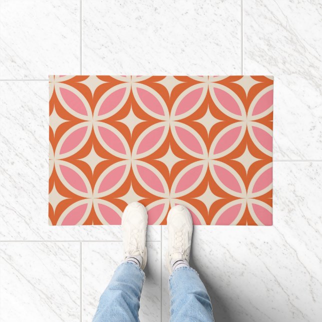 Modernes geometrisches Muster aus dem Mittelalter  Fußmatte (Indoor)