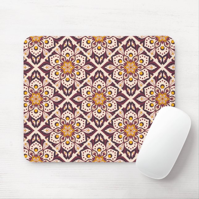 Modernes geometrisches Muster aus der Mitte des Ja Mousepad (Mit Mouse)