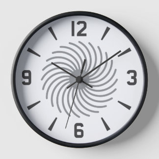 Modernes geometrisches Muster aus Schwarz und Weiß Uhr