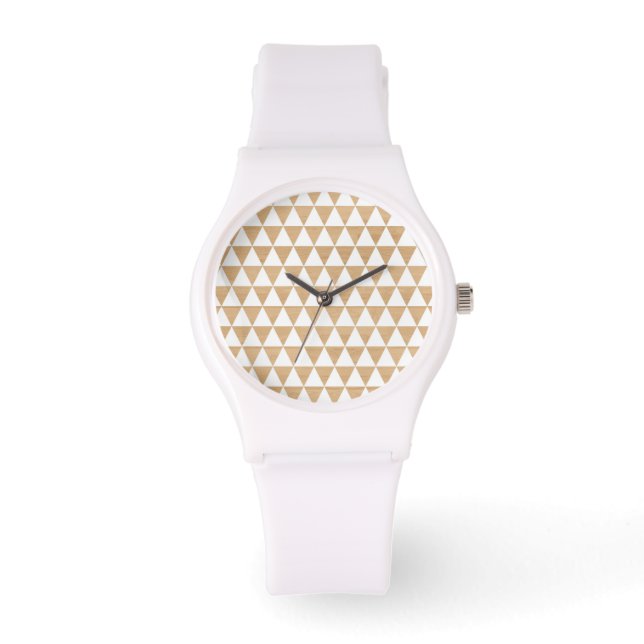 Modernes, geometrisches Muster aus Stamm Armbanduhr (Vorderseite)