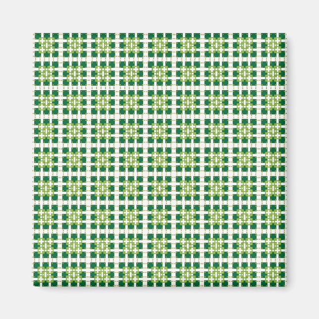 Modernes geometrisches Muster der grünen Wälder Magnet (Vorne)