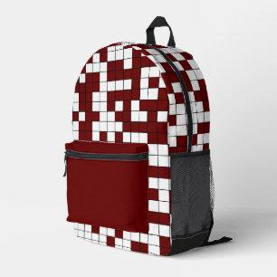 Modernes geometrisches Muster des Burgund Bedruckter Rucksack