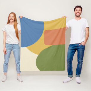 Modernes geometrisches Muster des Mittelzentrums - Fleecedecke