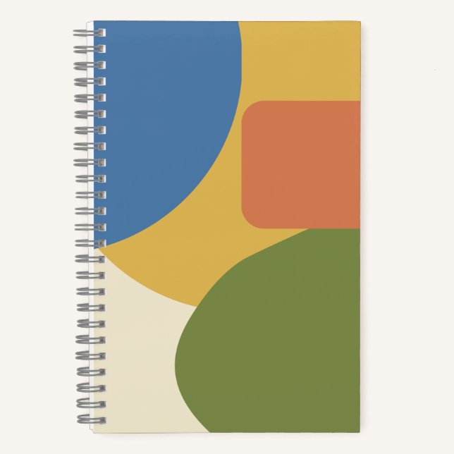 Modernes geometrisches Muster des Mittelzentrums - Notizbuch (Vorderseite)