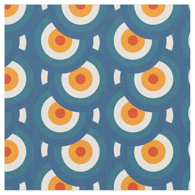 Modernes geometrisches Muster eines Funky Circle Stoff (Nahaufnahme)